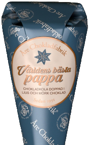 Strut Världens bästa Pappa, Blandade ljusa och mörka chokladkolor från Åre Chokladfabrik